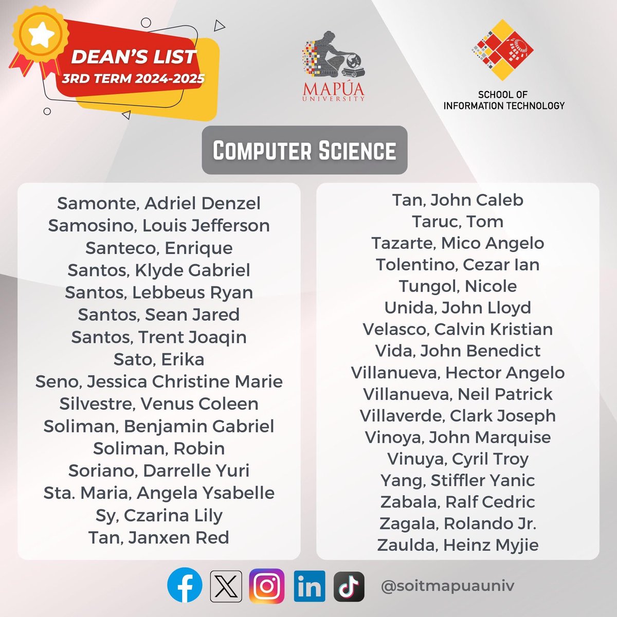 School of IT, Mapúa University tweet media