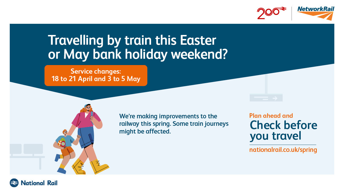 Make sure you check before you travel this Easter weekend to avoid any disruptions!

 Find more information on our website: bit.ly/42yrFxe