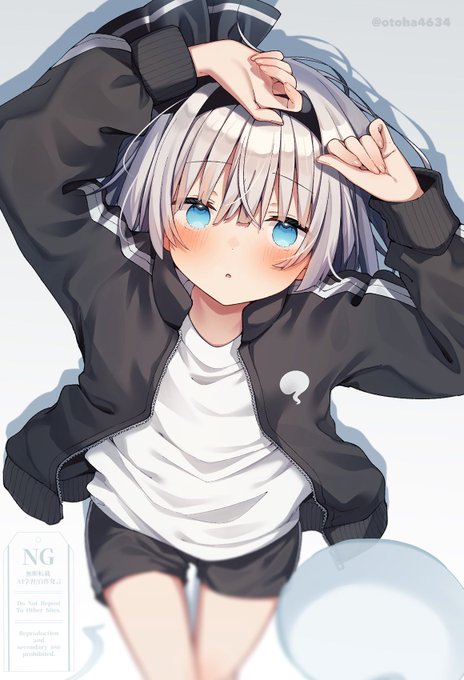 昨日の妖夢ちゃんの逆アングル&微表情差分⬆️⬇️ 