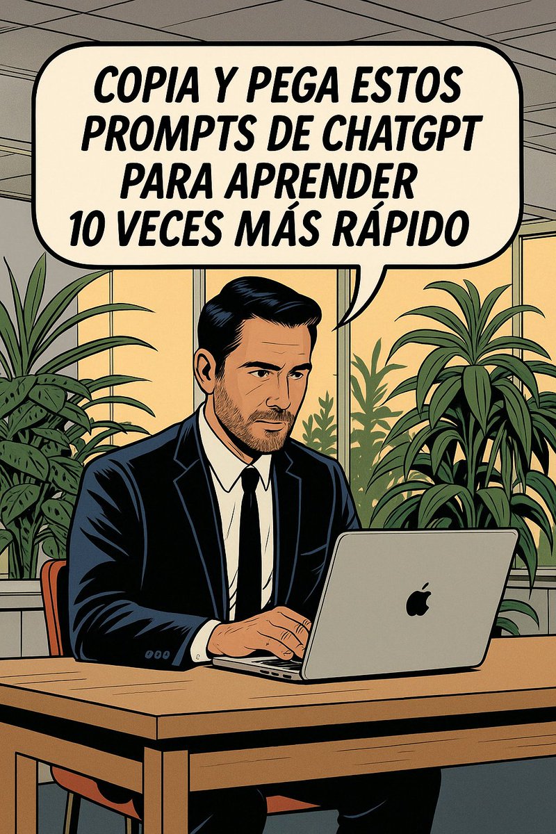 Estos 10 prompts de ChatGPT te enseñarán cualquier cosa 10X más rápido.

✔️ Copia.
✔️ Pega.
✔️ Aprende.

(Spoiler: tu profe no quiere que los veas)