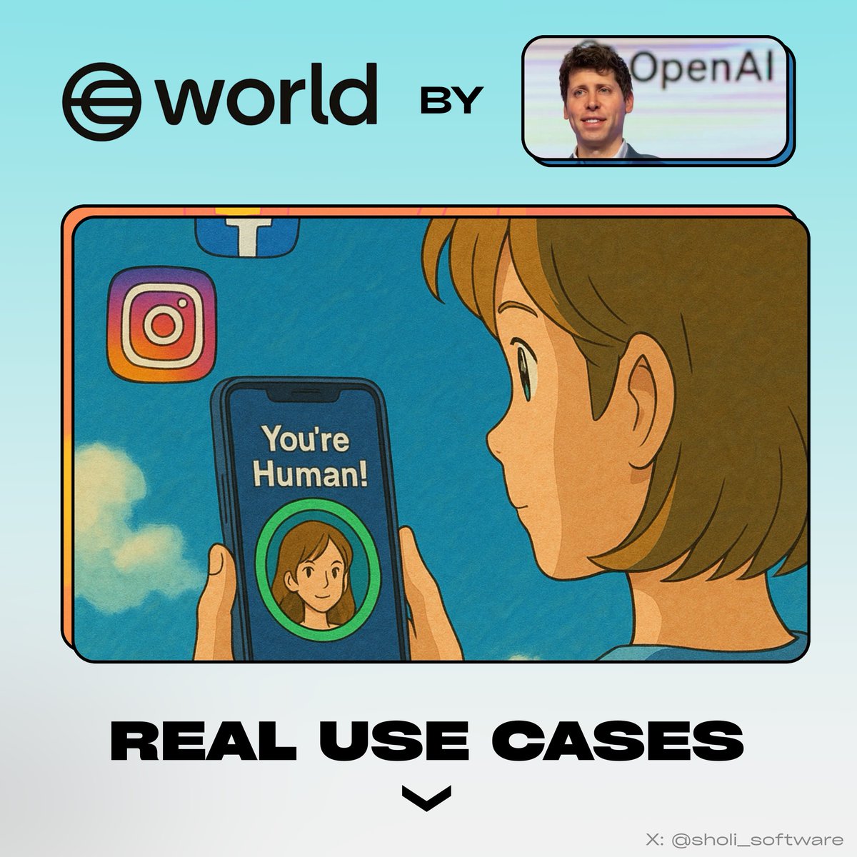 Sholi_software's tweet image. 🪙 Real Use Cases: @worldcoin by Sam Altman & @tfh_technology
A quiet giant with the largest user growth in crypto!
$WLD