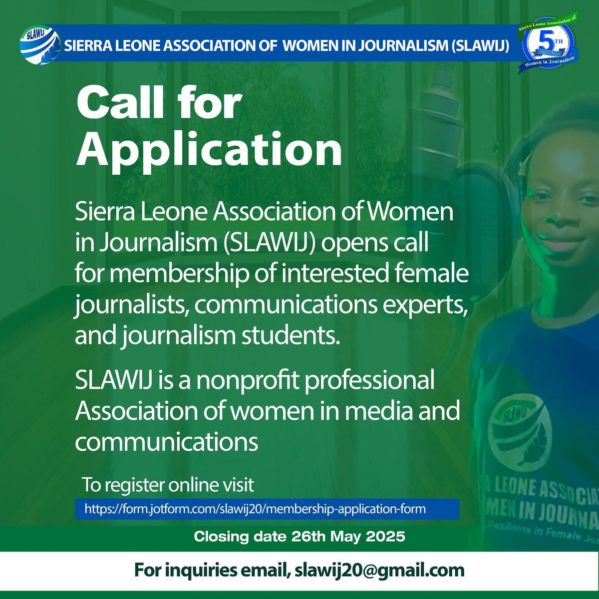 We’re recruiting new members to join our vibrant association. 

 click here👇🏿👇🏿 to apply: form.jotform.com/slawij20/membe…

Shortlisted applicants will be invited to an interview by our secretariat.