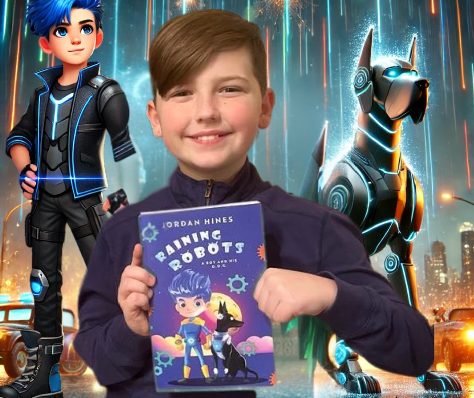 aboyandhisdogjh's tweet photo. Guess what? Jordan, the young mind behind #RainingRobots, will be at Martin E. Young Elementary this Thursday! Come see how imagination and creativity sparked an epic adventure.
📍 30 Lou Courtney Dr, Randolph, MA
🕔 5PM – 7PM
Don’t miss it! 📖✨🤖#KidAuthor #BookSigning #STEMFun https://t.co/jxh8JYo8XB