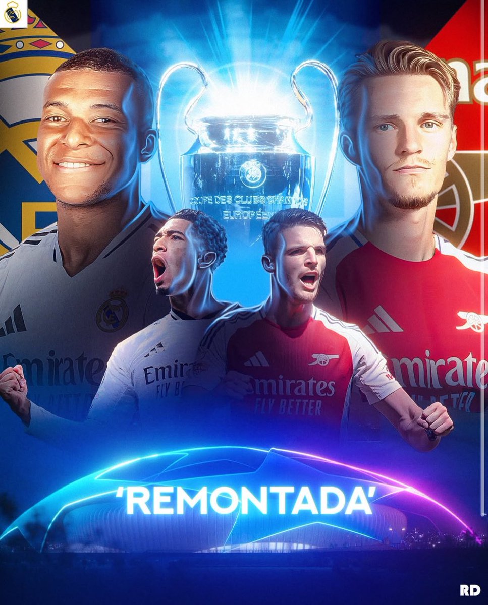 Isaalhashimi's tweet photo. Only together we can 

HASTA EL FINAL VAMOS REAL!

@realmadridarab 
@realmadrid 
@RM4Arab 

#RemontadaDay 
#Realmadrid 
#ChampionsLeague 
#RealMadridVsArsenal https://t.co/ijYWzwhjYR