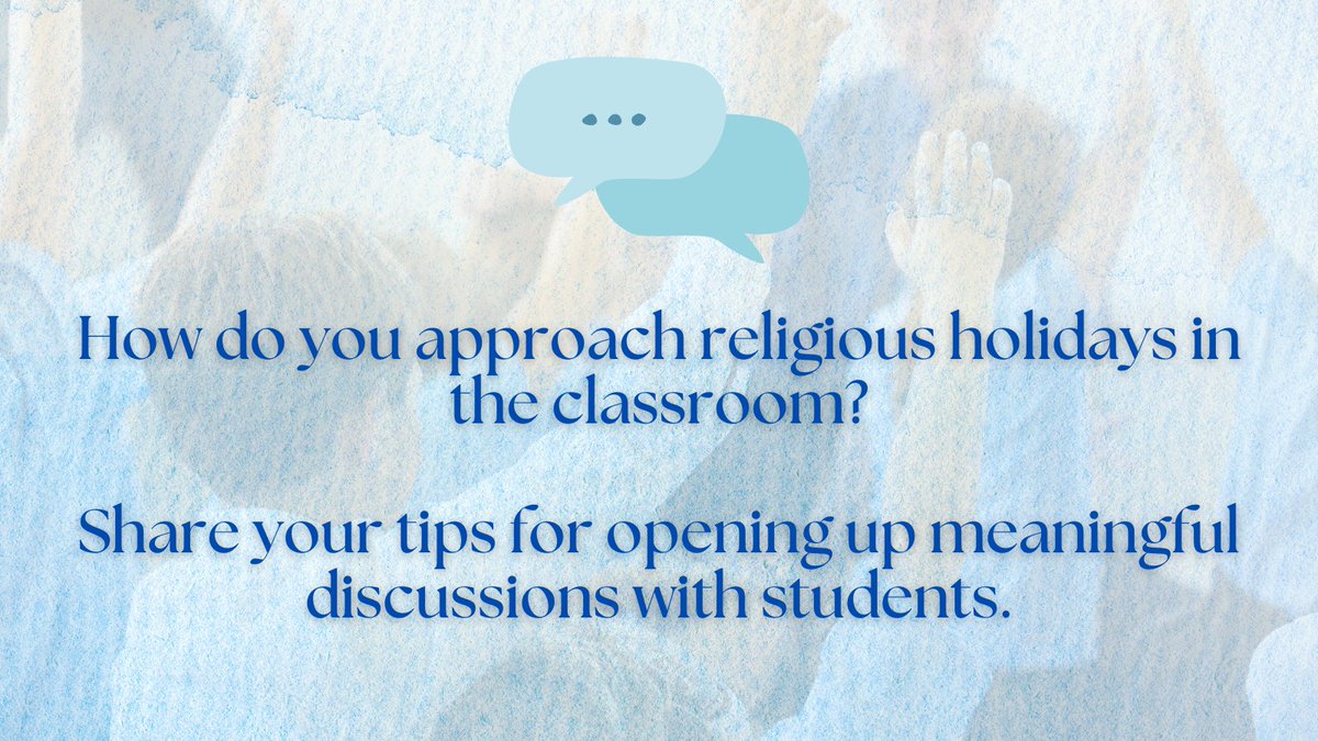 With the upcoming Easter break, how do you approach religious holidays in the classroom, especially those that are often celebrated with little focus on their religious origins?

Share your tips for opening up meaningful discussions with students. 💭

#TeamRE #Worldviews