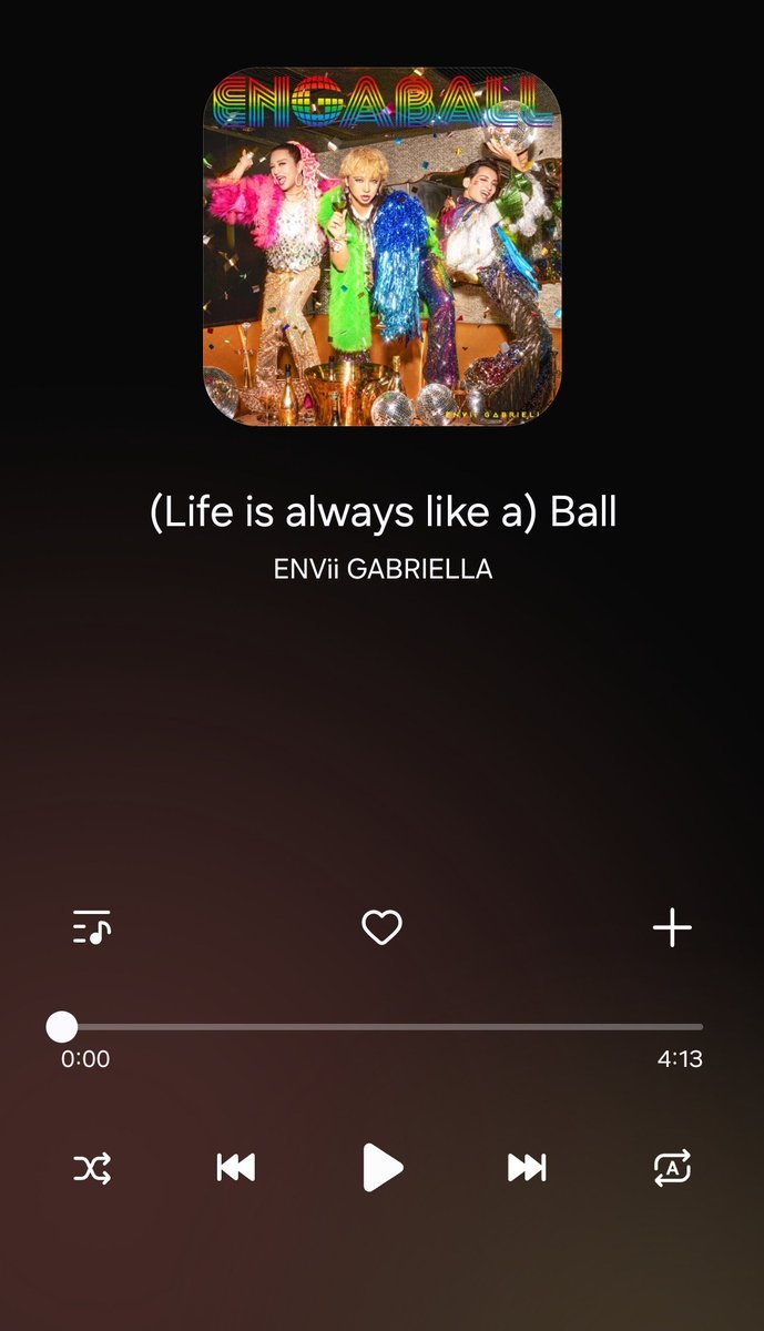 今日イチの楽しみ！！
仕事帰りにじっくりこってり聴こうと思って暖めてた！
3駅小躍りしながら歩くのです💃

#ENVIIGABRIELLA  #エンガブ　#ENGABALL