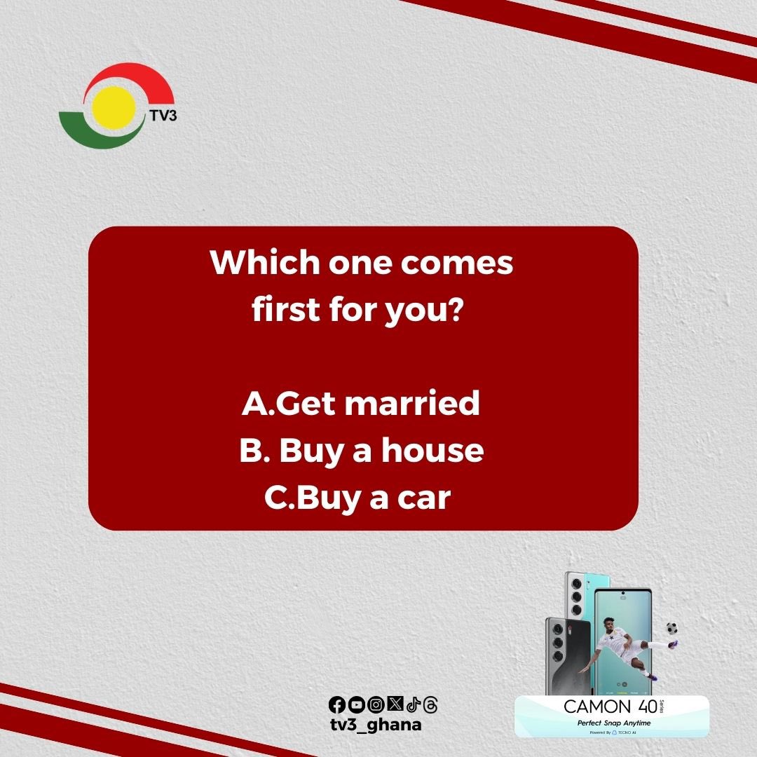 tv3_ghana's tweet photo. What’s your first choice? Share with us in the comments.

#TV3GH @TecnoMobileGH https://t.co/vYGnvtdLUX