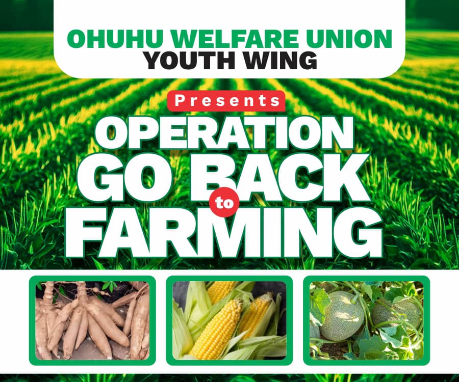 Ohuhu Youths Set to Launch “Operation Go Back to Farm” Initiative, Secure 15 Plots of Land thenewsgazette.ng/ohuhu-youths-s…