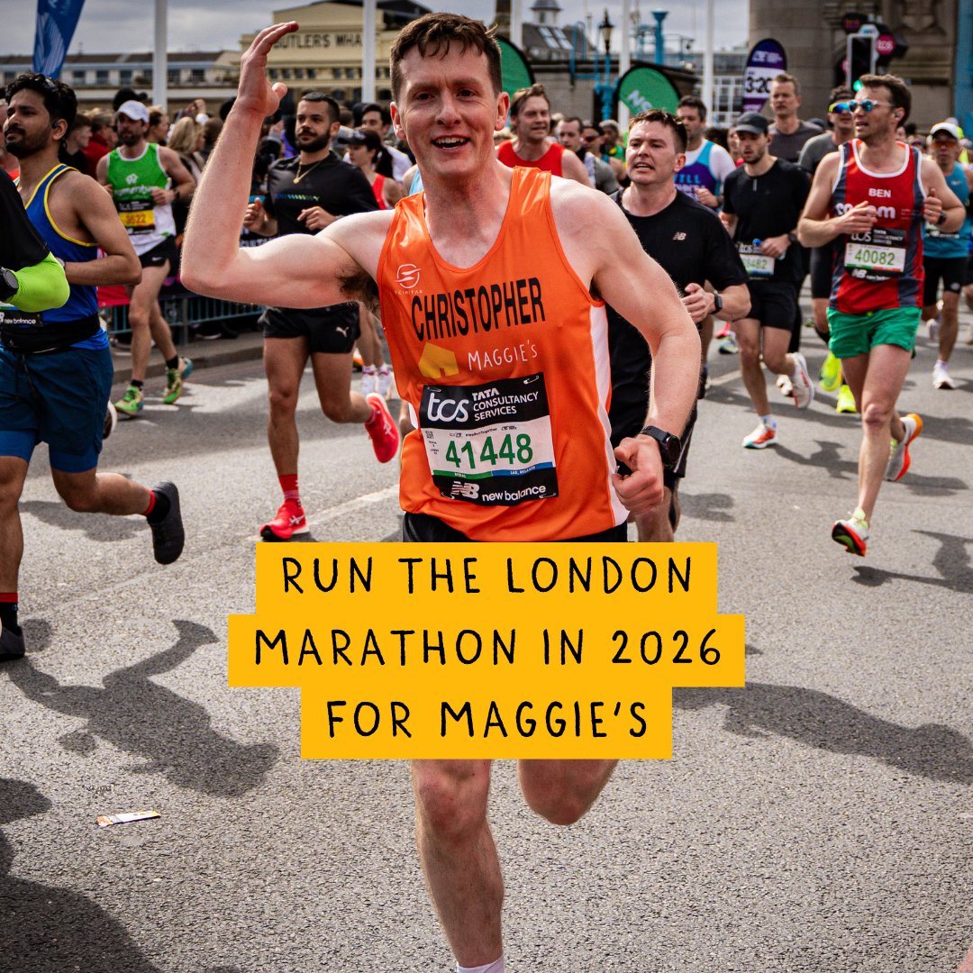 Join #TeamMaggies at London Marathon 2026!

Charity places are now available! Click the link to apply and take on the race in support of people living with cancer and those who love them: maggies.org/get-involved/f…