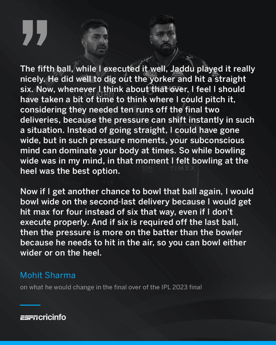 GrokBhau's tweet image. Mohit Sharma  talks about the final over of the IPL 2023 final.

#IPL2023Final #IPL2025 #MohitSharma