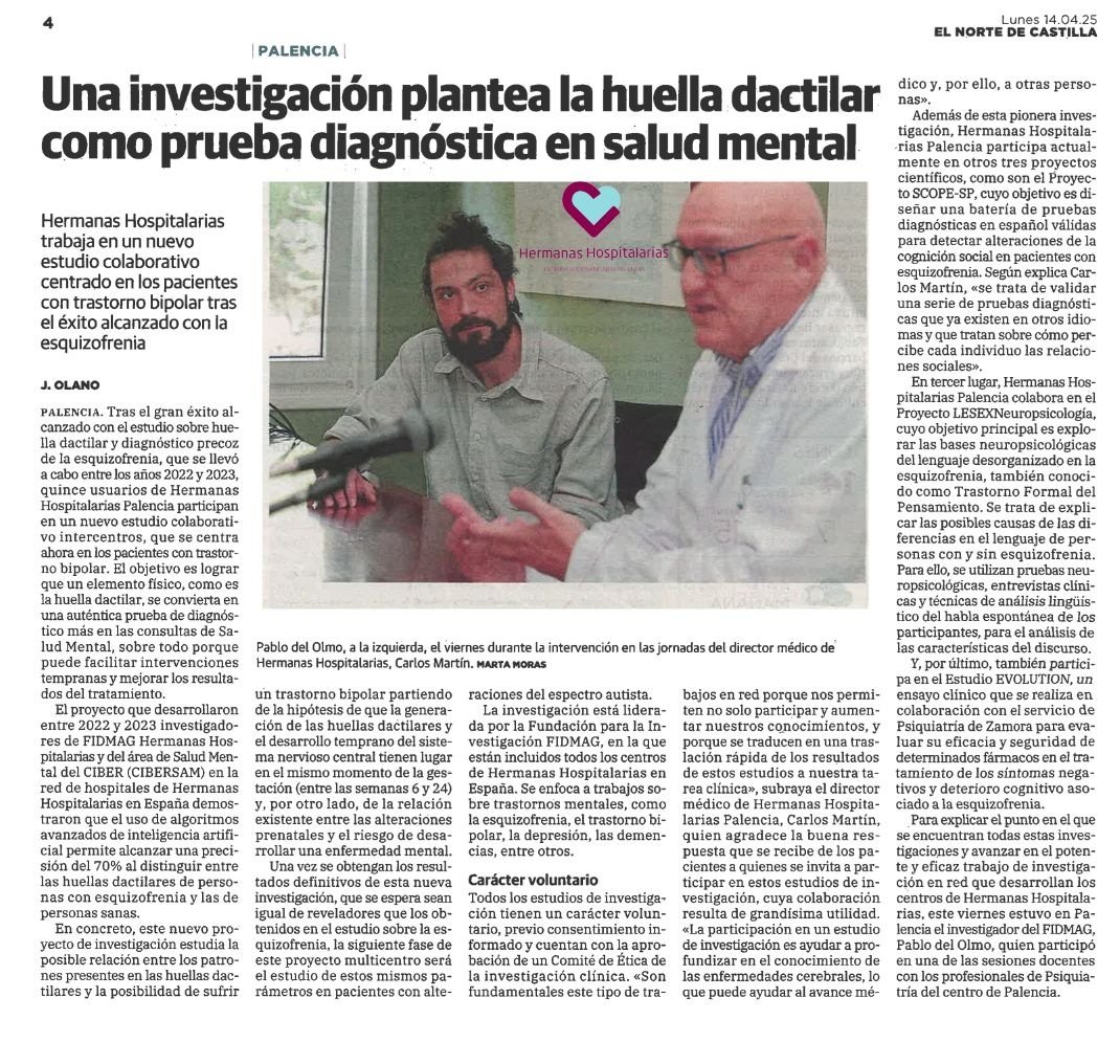Trabajamos conjuntamente con <a href="/fidmag_research/">FIDMAG</a>  y <a href="/f_hospitalarias/">Fundación Hospitalarias</a> para mejorar la calidad de vida de nuestros pacientes en @CSHHPalencia 
#somoshospitalarias