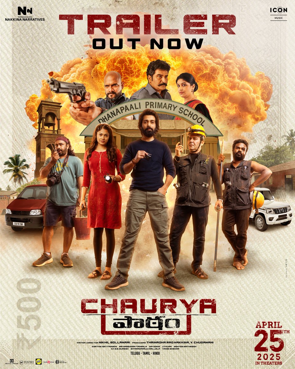 An absolute blast of surprising twists and a mad ride awaits!💥💥

Presenting the explosively entertaining and full-on thrilling #ChauryaPaatam trailer❤️‍🔥

▶️ youtu.be/GsSN9umL08k

#ChauryaPaatamonApr25th

🌟ing <a href="/indhraram/">Velivela Indhra Ram</a> <a href="/payal_radhu/">Payal Radhakrishna</a>
<a href="/TrinadharaoNak1/">Trinadharao Nakkina</a> <a href="/NGollamari/">Nikhil Gollamari</a>