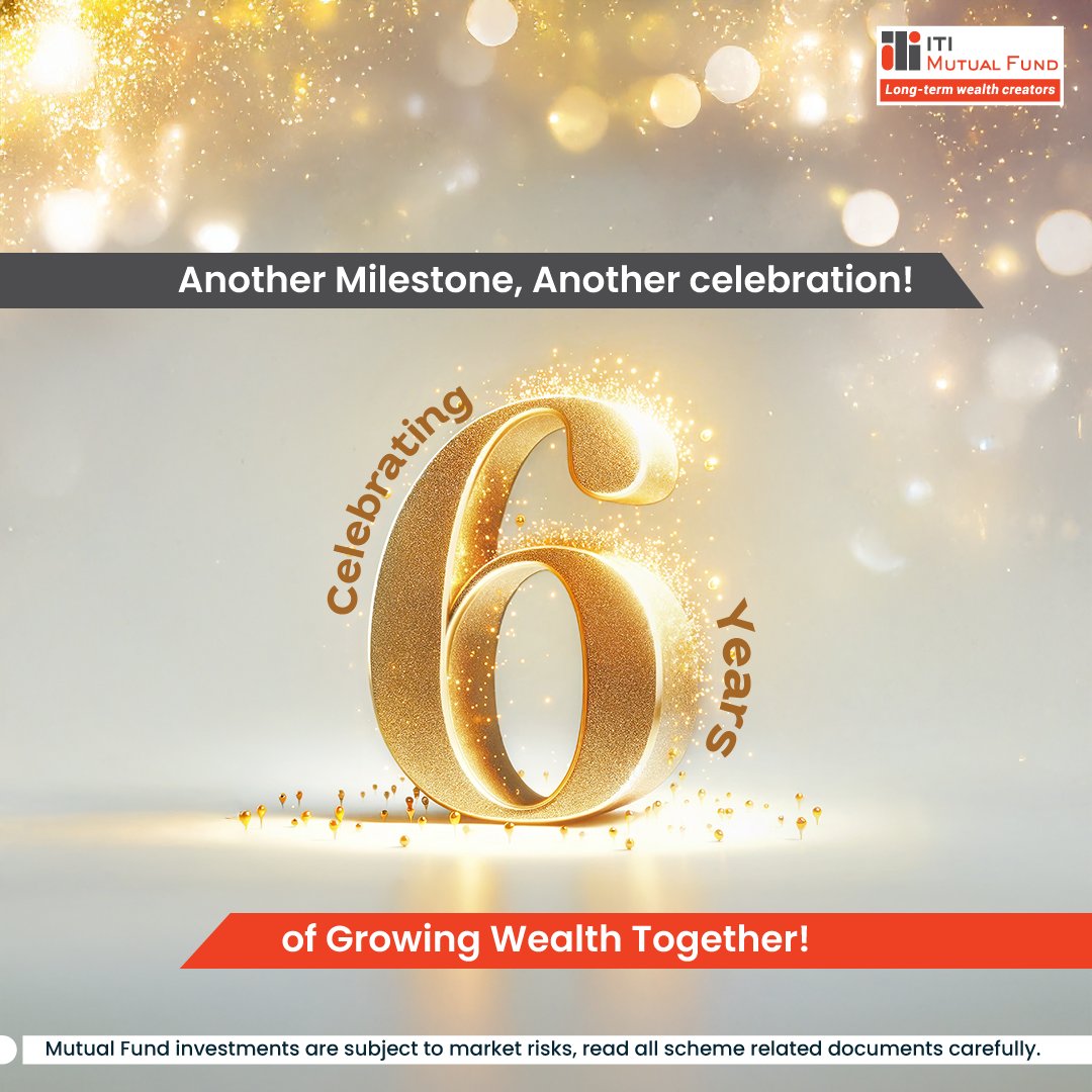 As we celebrate our 6 year anniversary, we want to express our gratitude to all our investors and respected partners who continue to put their trust in us!

#ITIMutualFund #Anniversary #FoundationDay #Anniversary #TrustDay #Milestone #MutualFund #MutualFundSahiHai