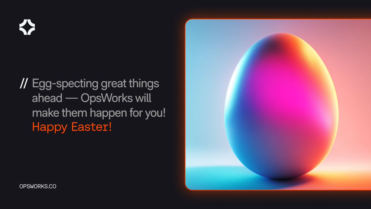 OpsworksCo's tweet photo. Happy Easter from the OpsWorks Co. team!

Fresh starts fuel big progress — in tech, in strategy, in life.

Here’s to restful weekends and a joyful celebration! 🐣

#HappyEaster #Easter2025 #FreshStarts #TechCommunity #Innovation #IT #DigitalGrowth https://t.co/g5GPZgWmqC