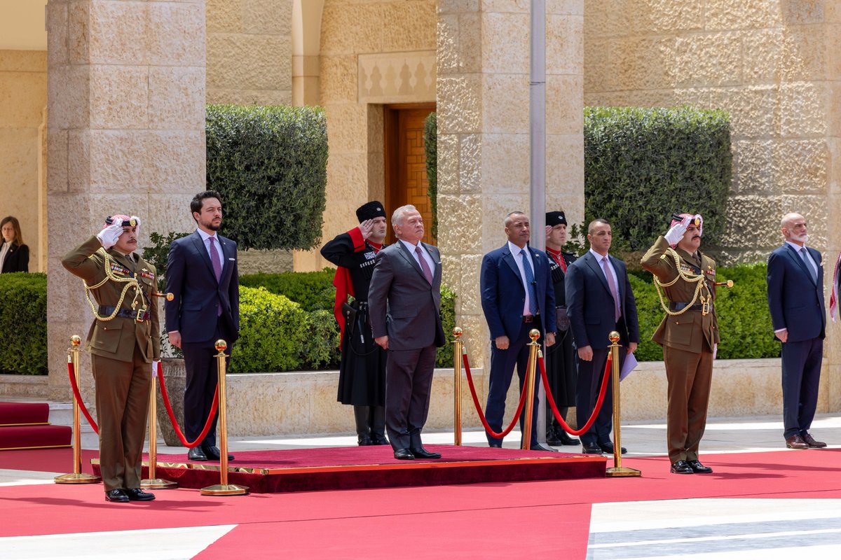 RHCJO's tweet photo. From the flag raising ceremony at Al Husseiniya Palace on the occasion of #Jordan's National #FlagDay, which falls on 16 April each year 🇯🇴 https://t.co/kD9t3Zx3hb