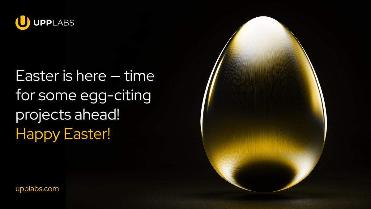 Happy Easter to all the builders, dreamers, and doers. 🐣🌟

The UppLabs team wishes you an egg-stra awesome celebration and ultimate recharging 💛

#HappyEaster #Easter2025 #FreshStarts #TechCommunity #Innovation #IT #DigitalGrowth