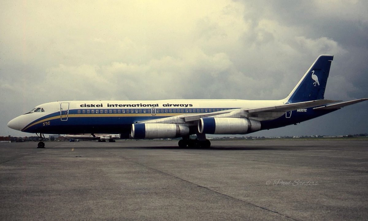 n194at's tweet photo. Ciskei International Airways
Convair CV-990-30A-5 Coronado N8357C
OST/EBOS Oostende-Brugge Intl Airport
Date: 1990
Photo credit Paul Sanders
#AvGeek #Airline #Aviation #AvGeeks #Convair #CV990 #Coronado #Ciskei #OST #Oostende https://t.co/ZtRraPJKpZ