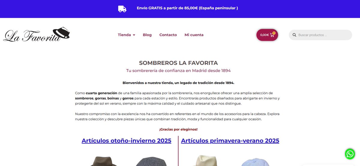 LaFavoritaCB's tweet photo. Aprovechad para comprar vuestros gorras, sombreros, gorros,... para el buen tiempo que parece que ya viene.
Envío gratuito para España (península) a partir de 85,00€ (selecciona la opción en Envío)
#lafavorita #plazamayor25 #desde1894 #sombreros #gorras #boinas https://t.co/P2nMw30yu6