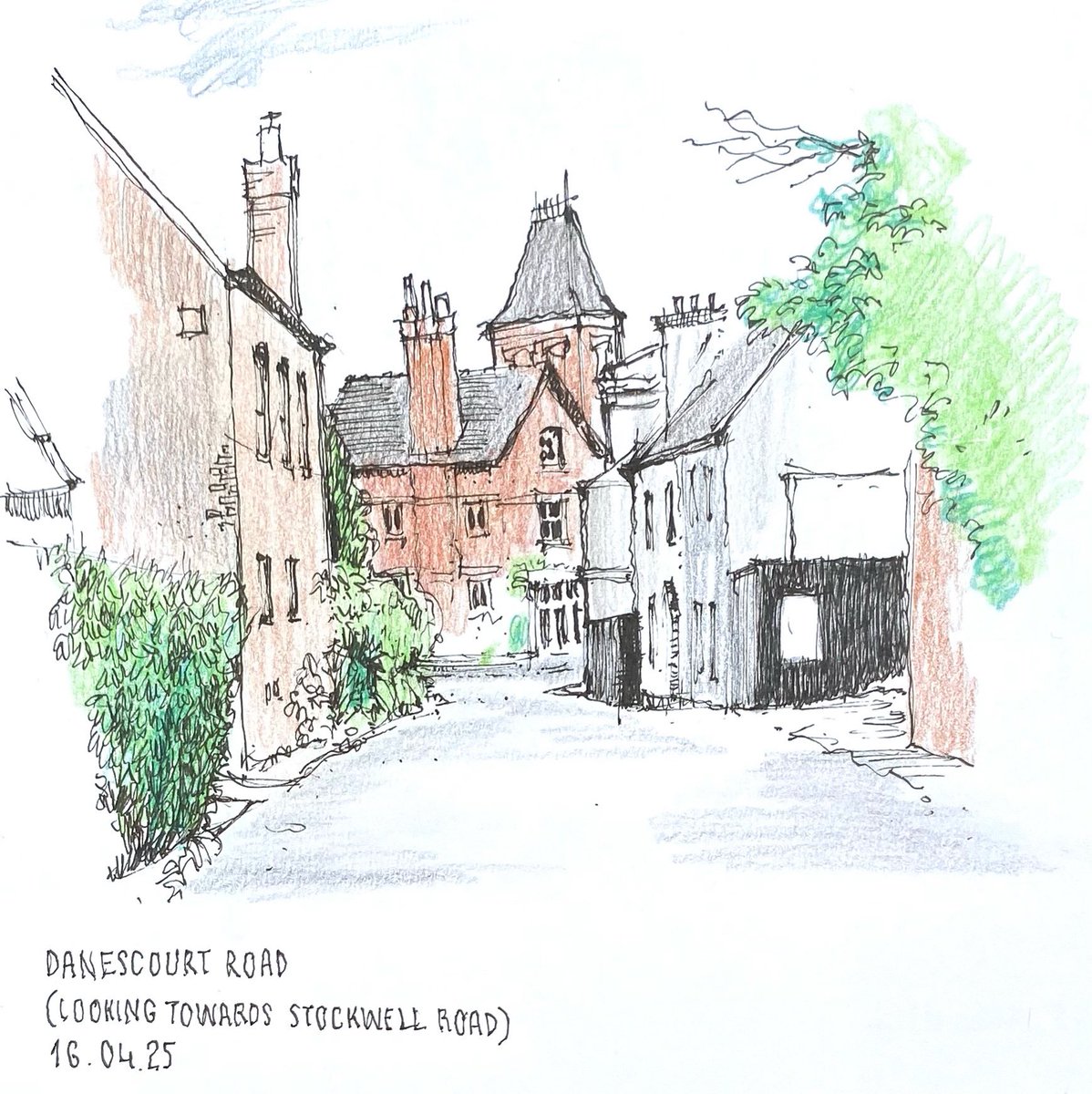Today’s Wolverhampton sketch is Danescourt Road looking towards Stockwell Road - a bit chilly out sketching this morning