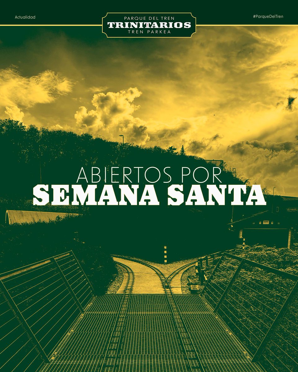 🟢🚂 𝗔𝗽𝗶𝗿𝗶𝗹𝗮𝗿𝗲𝗻 𝟭𝟳-𝟮𝟳 𝗮𝗯𝗿𝗶𝗹

CAS 👉: Abiertos por Semana Santa parquedeltren.com/2025/04/16/abi…

EUS 👉: Aste Santua dela eta irekita gaude parquedeltren.com/eu/2025/04/16/…

@pamplona_ayto <a href="/VisitPamplona/">Pamplona - Iruña Turismo</a> <a href="/VisitNavarra/">Visit Navarra</a> 

#ParqueDelTren