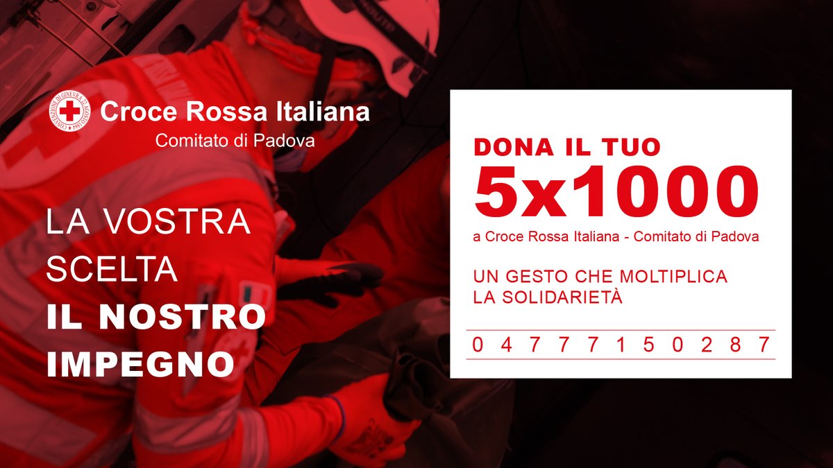 cripadova's tweet image. 📌 Un piccolo segno, un’onda di solidarietà
Con una firma puoi sostenere la distribuzione di aiuti, i corsi di formazione, il supporto alle persone vulnerabili.
Il tuo 5x1000 al nostro Comitato è una scelta che vale molto.
✏️ Codice fiscale: 04777150287
#CriPadova #5x1000