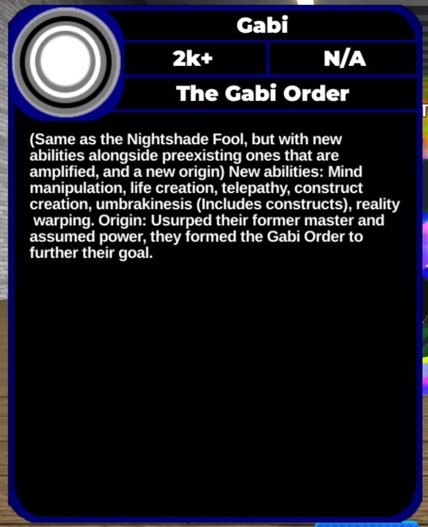 CaliopeFritz's tweet image. Made slight changes to Gabi, plus gave them a more powerful form: The Evernight King.
#roblox #pulserp
