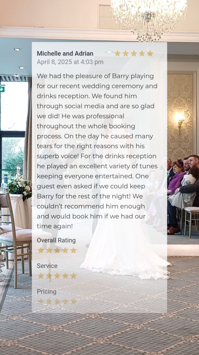 Book me, I make people cry 😎

#weddingsinger #weddingmusician #weddingmusic #irishweddingsinger #barryjayhughes #weddingsingereire