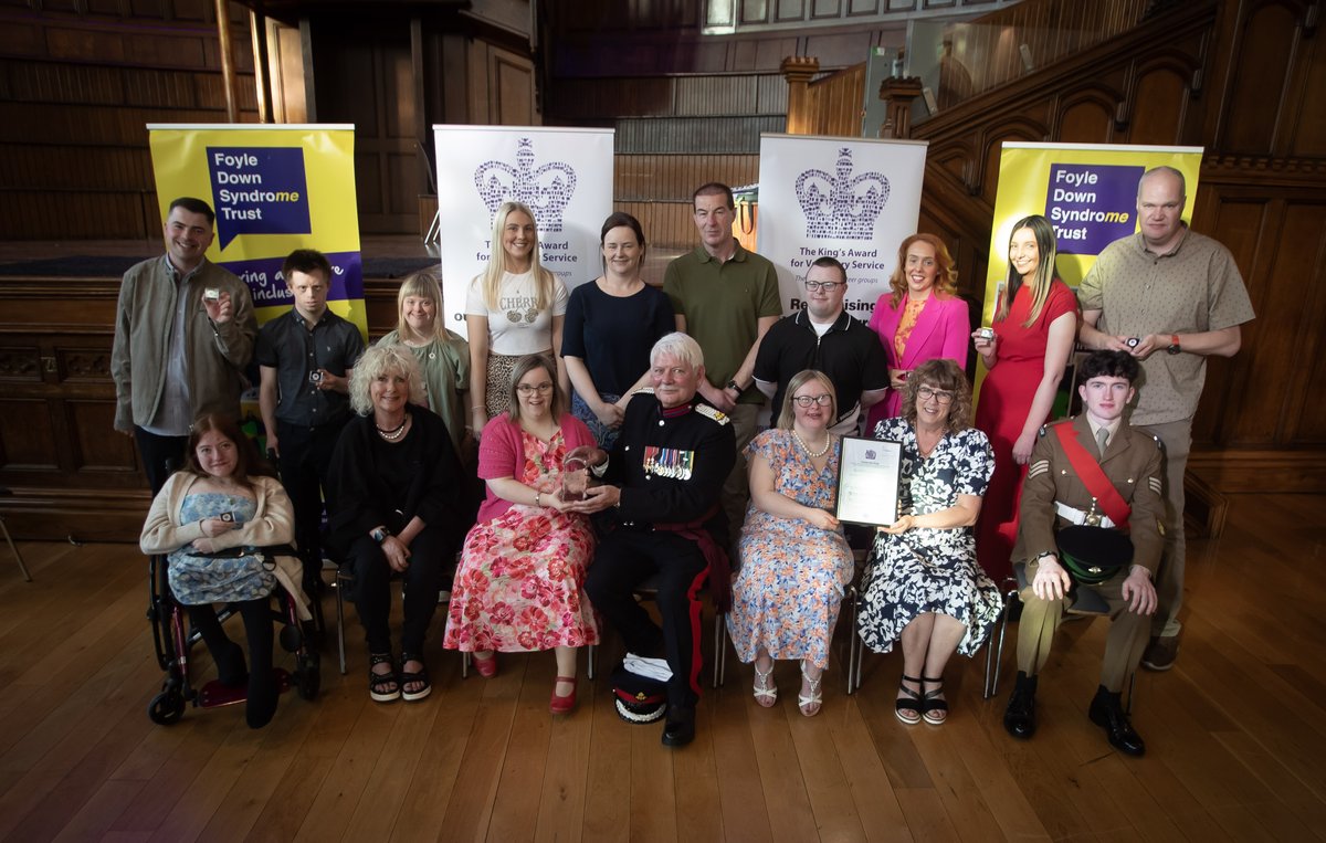 KAVS-NI (@kavsni) on Twitter photo Congratulations to Foyle Down Syndrome Trust who were presented with the King's Award for Voluntary Service by the Vice Lord Lieutenant for the County Borough of Londonderry. <a href="/KingsAwardVS/">The King's Award</a> <a href="/lord_Lieut_cbld/">Lord Lieutenant Co Borough of Londonderry</a> Congratulations to Foyle Down Syndrome Trust who were presented with the King's Award for Voluntary Service by the Vice Lord Lieutenant for the County Borough of Londonderry. <a href="/KingsAwardVS/">The King's Award</a> <a href="/lord_Lieut_cbld/">Lord Lieutenant Co Borough of Londonderry</a>