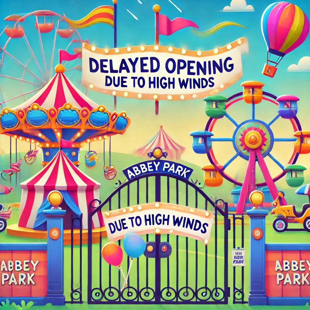 ⚠️ Important Update – Change to Today’s Opening Hours

Due to high wind speeds and in the interest of public safety, we will be delaying our opening time today.

New opening hours: 4:30 PM – 8:30 PM
(Previously 1:00 PM – 8:30 PM)

Safety is always our top priority and we