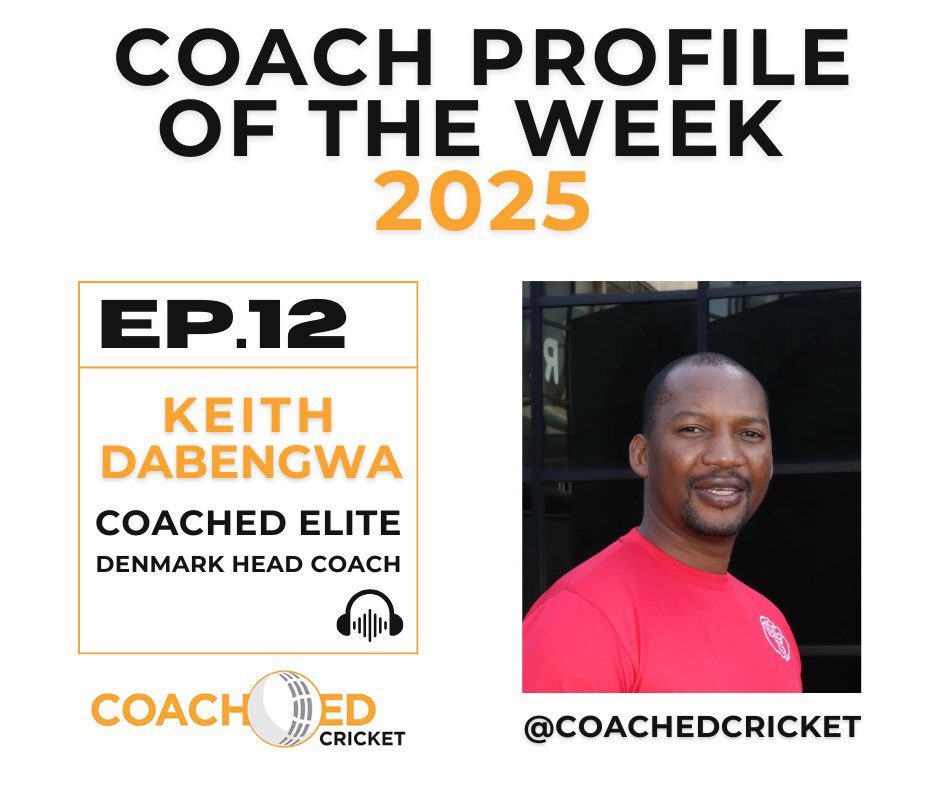 Coach Profile of the Week - Episode 12 - Keith Dabengwa 🏏

Keith is the head coach and high performance manager of the Denmark national team.

Hear from Gary and Keith as they discuss the development of coaches and players in a professional setting.

buzzsprout.com/1873438/episod…
