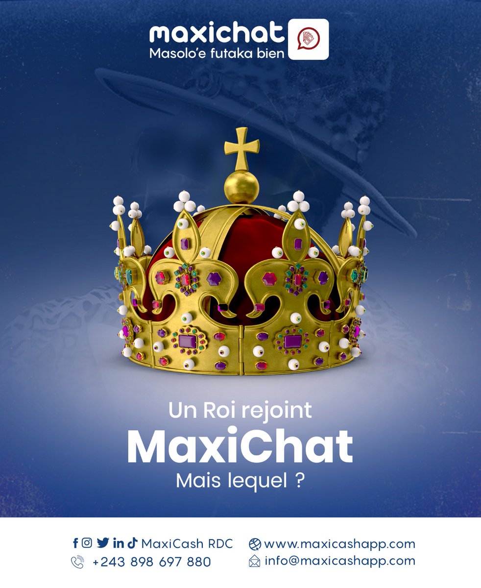 🔥🔥 Un roi rejoint Maxichat… Mais lequel ?

Un nouveau visage rejoint Maxichat… et ce n’est pas n’importe qui ! Une légende vivante, une voix reconnaissable entre mille.
À ton avis, quel artiste devient notre tout premier ambassadeur ?

#challenge #MaxiChat #MaxiCash #Visa