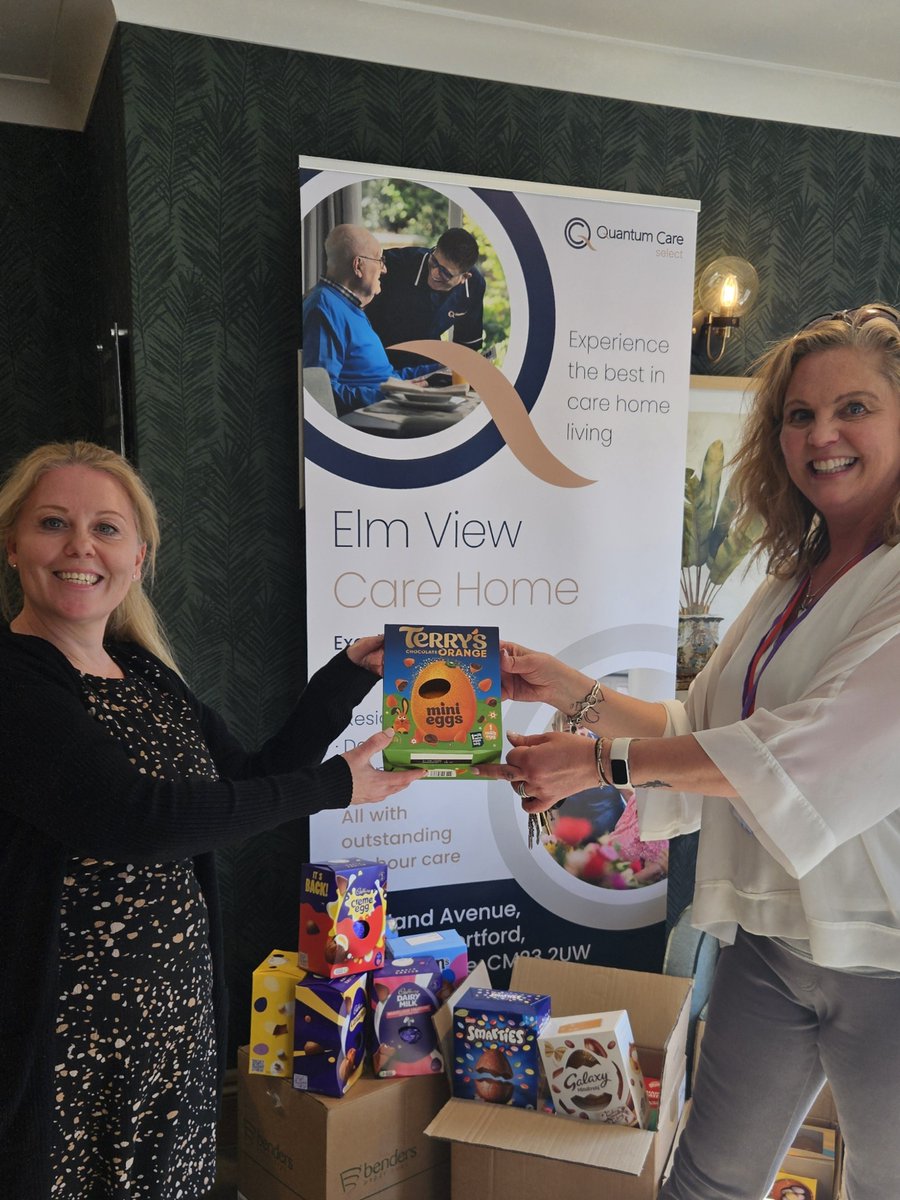 QuantumCareLtd's tweet image. 🐰🐤 Elm View's Easter Egg Appeal 🐤🐰

Staff &amp;amp; residents of Elm View Care Home successfully collected over 100 Easter eggs &amp;amp; treats for Bishop's Stortford Food Bank! Huge thanks to everyone who contributed 💗

#QuantumCareSelect #EasterAppeal #ElmView
