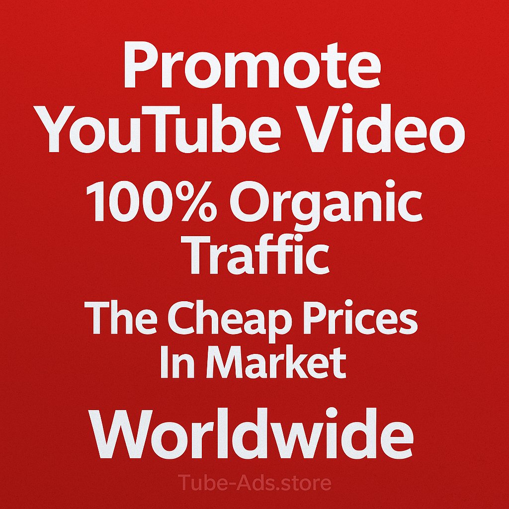 DigtalisiaWeb| Graphic & Web Designer | SEO (@digtalisiaweb) on Twitter photo π Promotion youtube videos - Worldiwide
βοΈ Organic Traffic Real Audience 100% (NoBot)
#YouTubeMusic #YouTubeGaming #youtubegrowth #youtubeviews #youtubeads #youtubepromotion #youtubechannel
π» Email: support@Tube-ads.store - Tube-Ads.store - t.me/TubeAdsOfficial π Promotion youtube videos - Worldiwide
βοΈ Organic Traffic Real Audience 100% (NoBot)
#YouTubeMusic #YouTubeGaming #youtubegrowth #youtubeviews #youtubeads #youtubepromotion #youtubechannel
π» Email: support@Tube-ads.store - Tube-Ads.store - t.me/TubeAdsOfficial