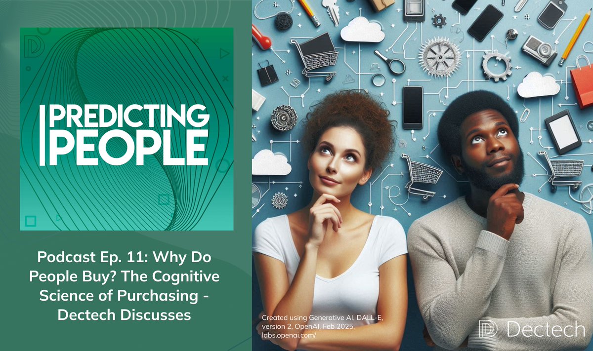 🔊 NEW PREDICTING PEOPLE PODCAST EPISODE 🔊 In Episode 11 of our #PredictingPeoplePodcast,  founders Nick and Henry discuss the #BehaviouralScience behind consumer purchases. Explore why we buy and how we form brand perceptions by listening here: dectech.co.uk/news-insights/…