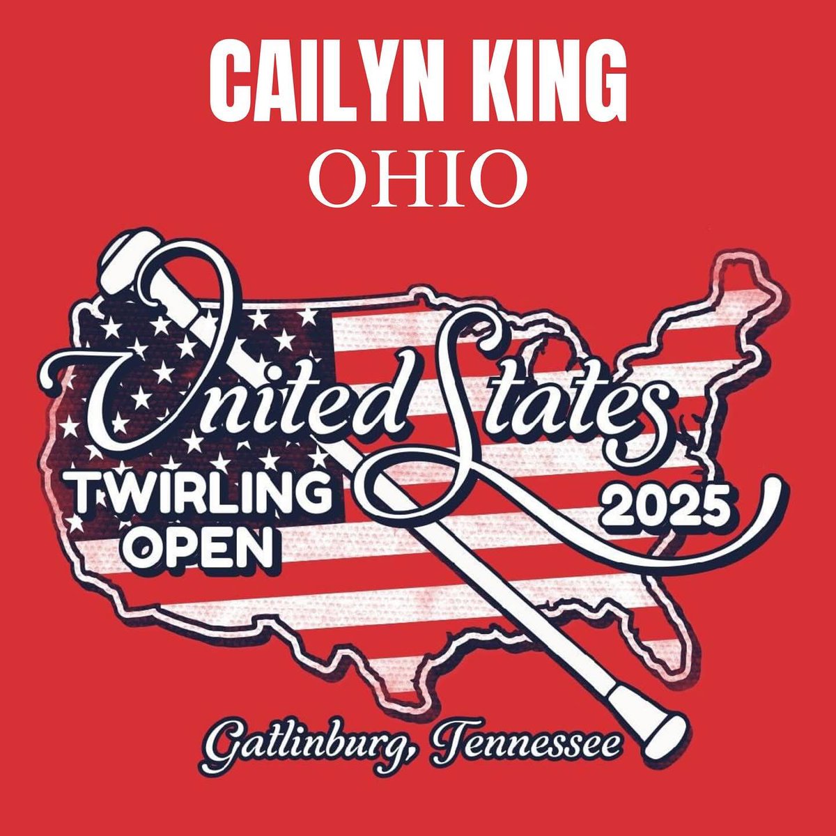 Congratulations to Cailyn King for winning her division at the US Twirling Open!!! Well done Cailyn!
