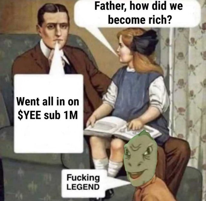 $YEE is showing strong potential and could soon join the ranks of leading meme coins like DOGE and PEPE if its momentum continues.

0x793b538673366dD04372175838B3FcB1259eeA81

0x79