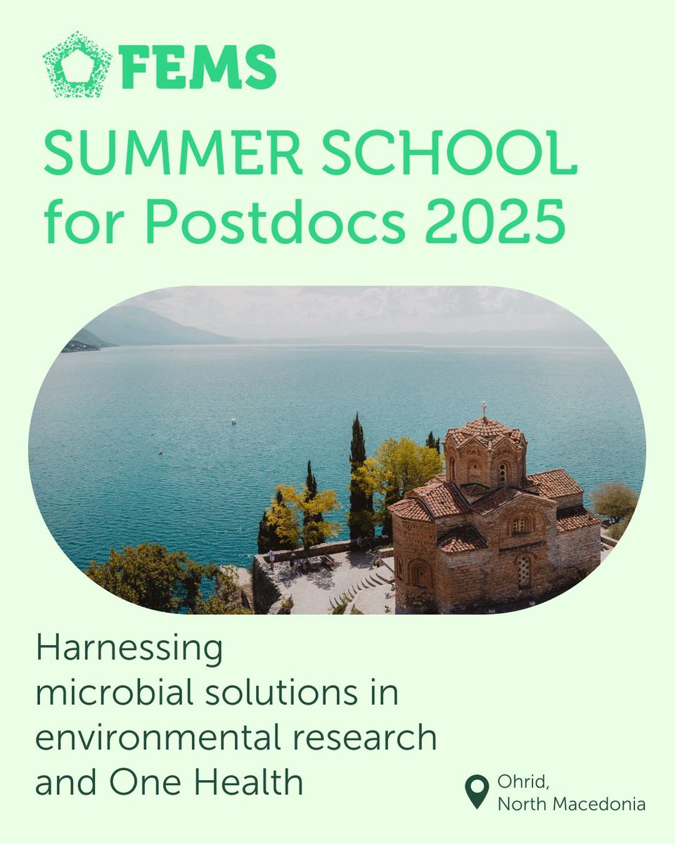 Postdocs! 📣 Are you looking for an intensive and inspiring summer experience in microbiology?

☀️ Don't let this opportunity slip away! ⏳ The countdown is ON for the FEMS Summer School for Postdocs 2025🎓🧫

Applications close 18 April, 23:59 CEST 🔗buff.ly/I3mSIgS