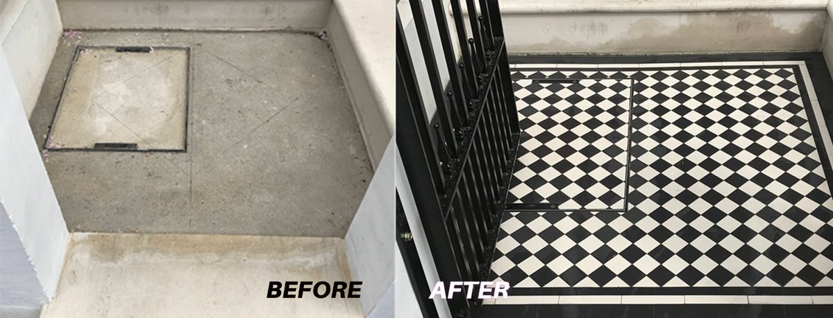 The Elegance of Victorian Tiles 🖤🤍

➡️ From old and forgotten
➡️ To timeless beauty

Every tile is hand-laid with care using traditional methods for a finish that's built to last. 

Perfect for hallways, porches, or pathways, adding a wow factor to any space.