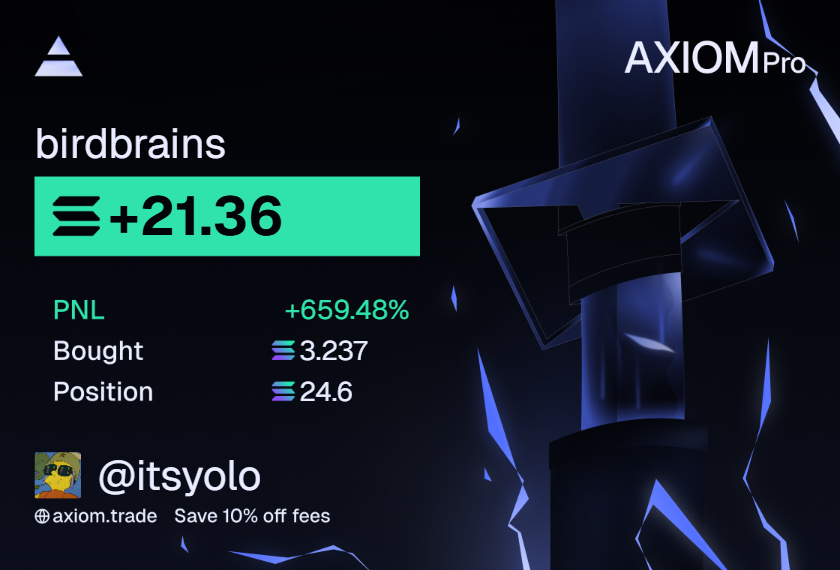 First tx thank you

axiom.trade/@itsyolo