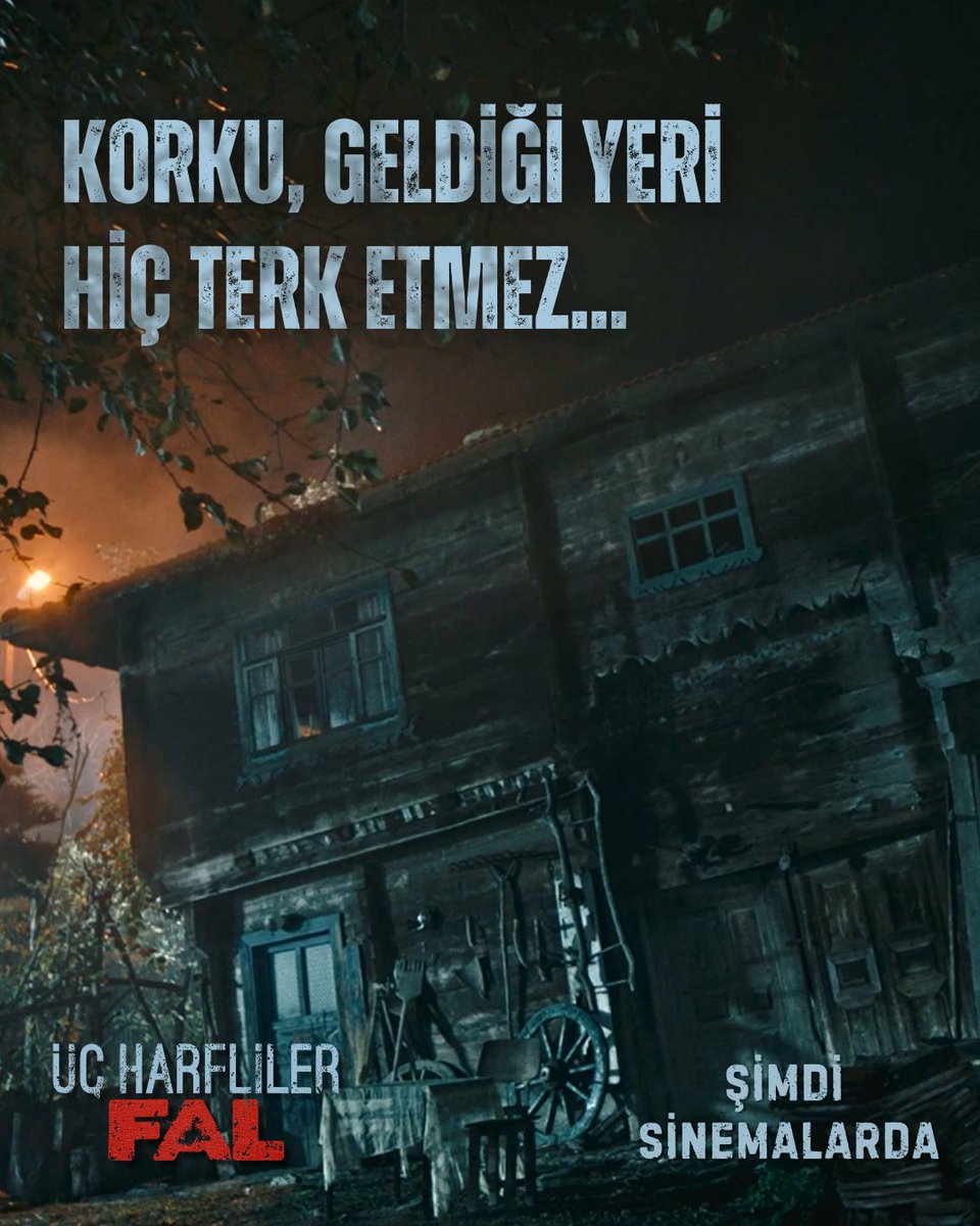 Korku, geldiği yeri hiç terk etmez… #ÜçHarflilerFal şimdi sinemalarda.