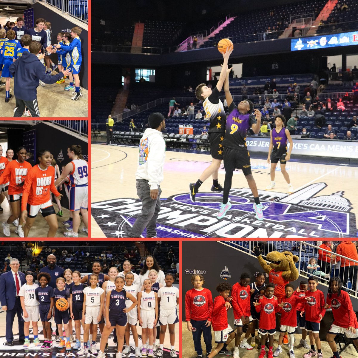 The BWF team conducted #marketing outreach and coordinated promotions onsite at the <a href="/CAASports/">Coastal Athletic Association</a> Men's and Women's Basketball Championships in D.C. Girls and boys conducted high five lines with players and played a game at halftime in between college hoops action. #TheSageWay