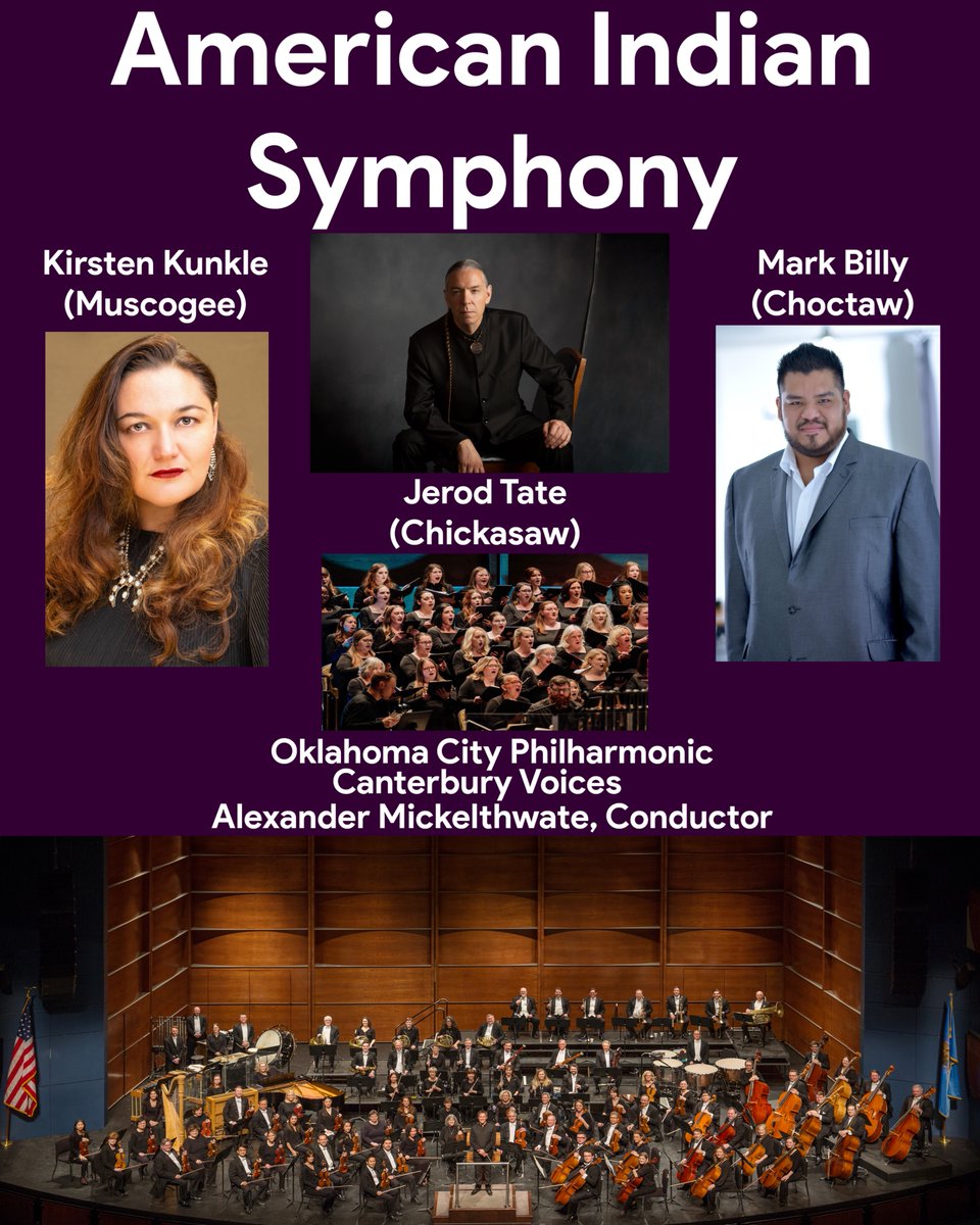 Jerod Tate (@jerodtate) on Twitter photo 🎶WORLD PREMIERE🎶
Saturday, April 19, 2025 8pm CT okcphil.org/concerts/world… <a href="/OKC_PHIL/">OKC Philharmonic</a> <a href="/canterburyokc/">Canterbury Voices</a>
Kirsten C. Kunkle, Solo Soprano
Mark Billy, Solo Baritone
Alexander Mickelthwate, Conductor
Sung in Wichita, Potawatomi, Apache, Chickasaw, Modoc and Cheyenne! Libretto 🎶WORLD PREMIERE🎶
Saturday, April 19, 2025 8pm CT okcphil.org/concerts/world… <a href="/OKC_PHIL/">OKC Philharmonic</a> <a href="/canterburyokc/">Canterbury Voices</a>
Kirsten C. Kunkle, Solo Soprano
Mark Billy, Solo Baritone
Alexander Mickelthwate, Conductor
Sung in Wichita, Potawatomi, Apache, Chickasaw, Modoc and Cheyenne! Libretto