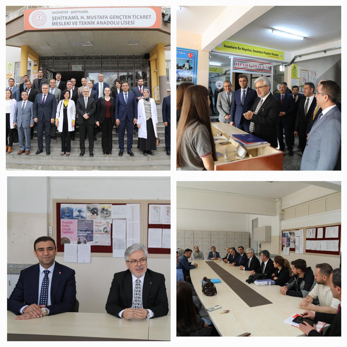 Millî Eğitim Bakan Yardımcımız Sn. <a href="/farukyelkenci/">Ömer Faruk Yelkenci</a> ,İl Millî Eğitim Müdürümüz <a href="/erdalkilinc27/">Dr.Erdal KILINÇ</a> ve Müdürümüz <a href="/M_A_Tiryakioglu/">Mehmet Ali TİRYAKİOĞLU🇹🇷</a>, Şehitkâmil Hatice-Mustafa Gençten Ticaret Meslek Lisemizi ziyaret etti.

Nöbetçi öğrencilerle samimi sohbetler gerçekleştirildi ☕️, öğretmenler ve okul