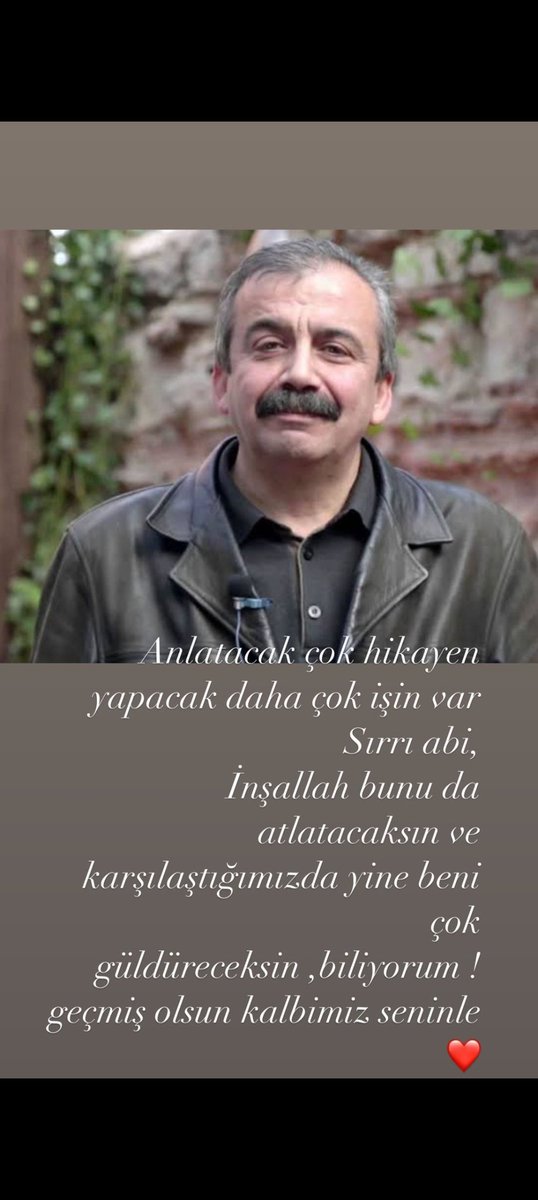 Dualarımız seninle <a href="/sirsureyya/">Sırrı Süreyya Önder</a>  🙏
