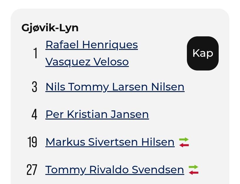 Inkludert keeper så MÅ jo Gjøvik-Lyn ha den sterkeste forsvarsrekka når det kommer til navn i Norsk Tipping-ligaen denne sesongen. Pur klasse! 👌