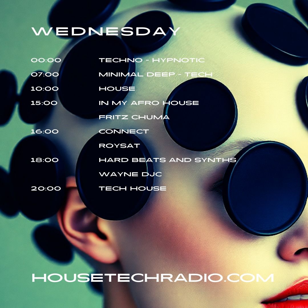 Today 3-4pm <a href="/Fritz1djZim/">#LETMEFLY</a>  #afrobeats
4-6pm Roysat #techno #hardtechno
Tonight 6-8pm <a href="/wayneDJC/">WayneDJC</a> 
Playing Tracks From Artists &amp; Labels

Kevin McKay Michael Vitan Paul Ridney Cappella Official

housetechradio.com HouseTech Radio