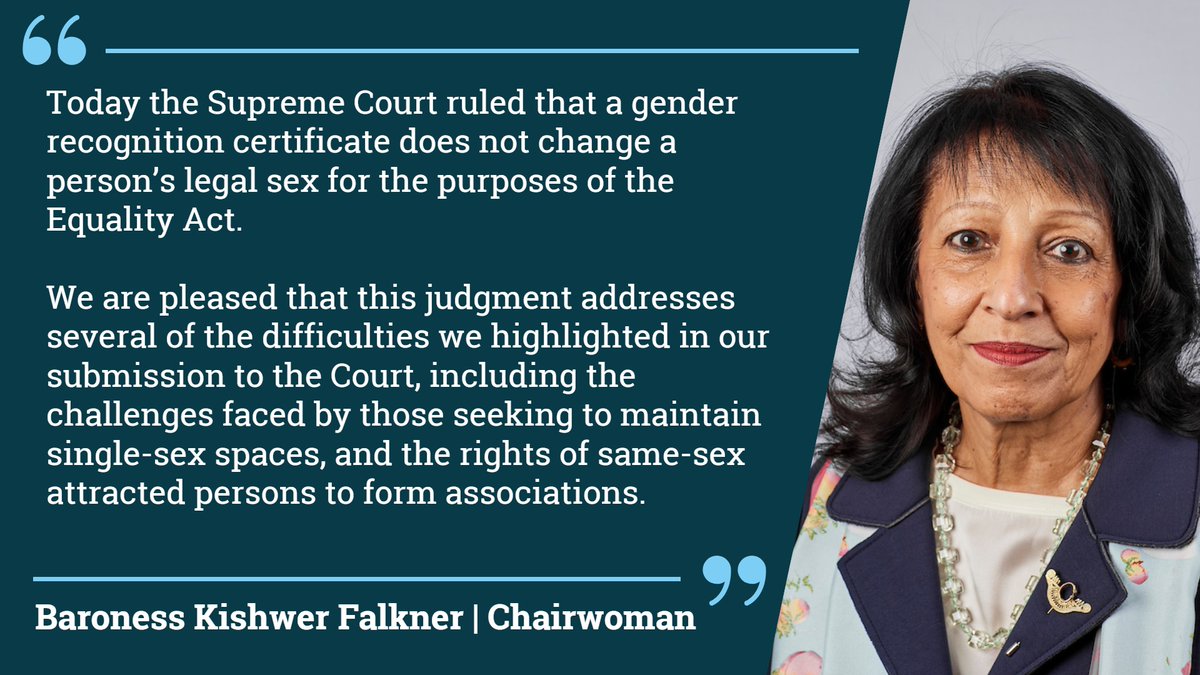 We have issued our statement on the Supreme Court ruling in For Women Scotland V Scottish Ministers: