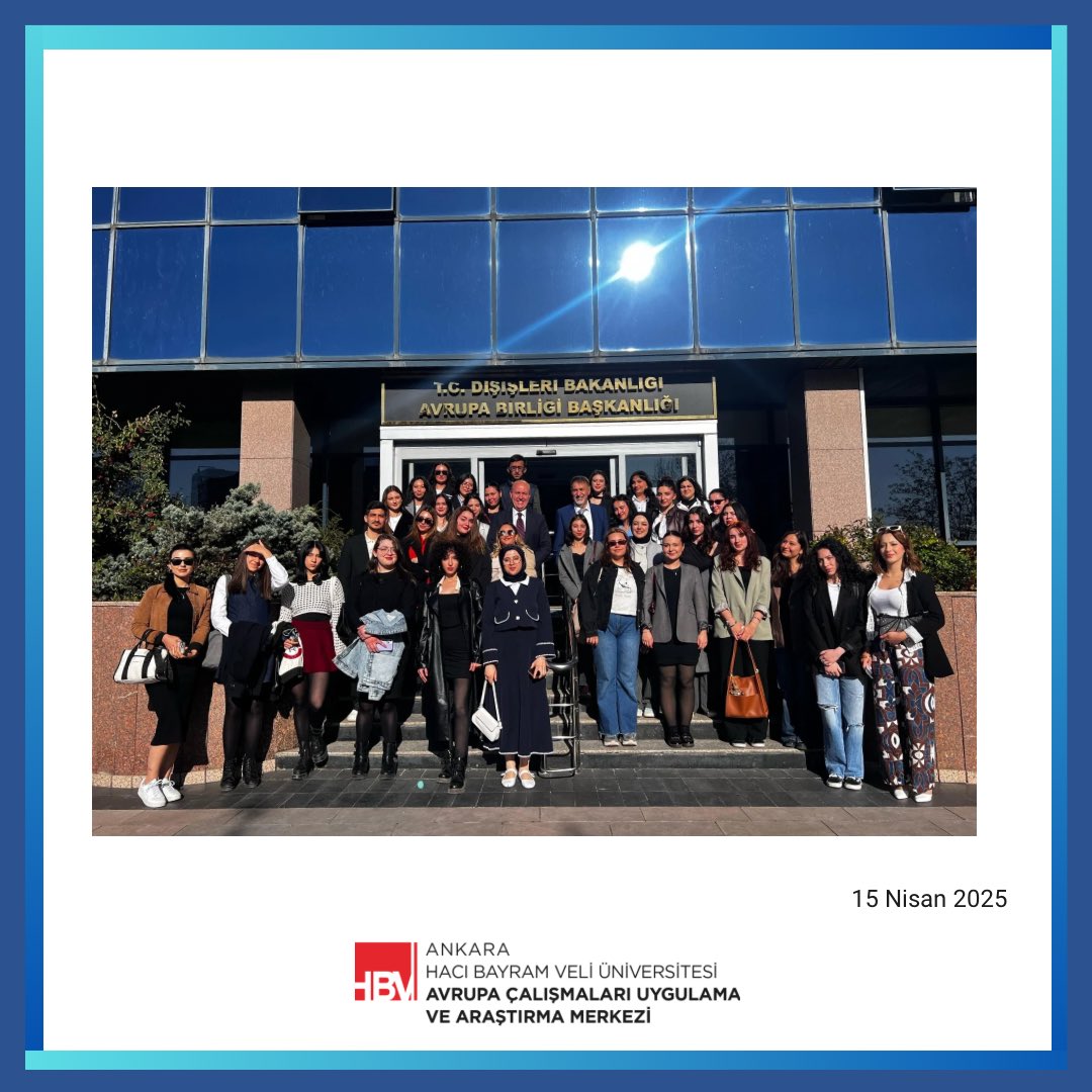 Avrupa Çalışmaları Uygulama ve Araştırma Merkezi (AÇUAM) tarafından 15 Nisan 2025 tarihinde Avrupa Birliği Başkanlığı’na resmi bir ziyaret gerçekleştirilmiştir. Ziyaret, Dışişleri Bakan Yardımcısı ve AB Başkanı Büyükelçi Mehmet Kemal Bozay’ın teşrifleriyle gerçekleştirilmiştir.