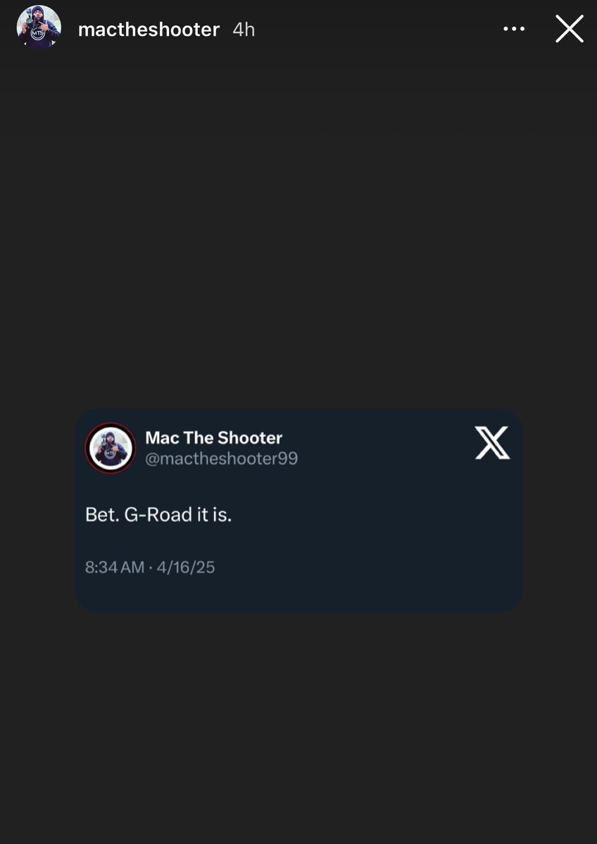 lilwilliegee's tweet photo. Blessings @mactheshooter99, know that mix of going to be π₯π₯π₯π₯ for @GroadBballHS βΌοΈ
#BottomOfTheBarrell π https://t.co/Y8v52U7H1x