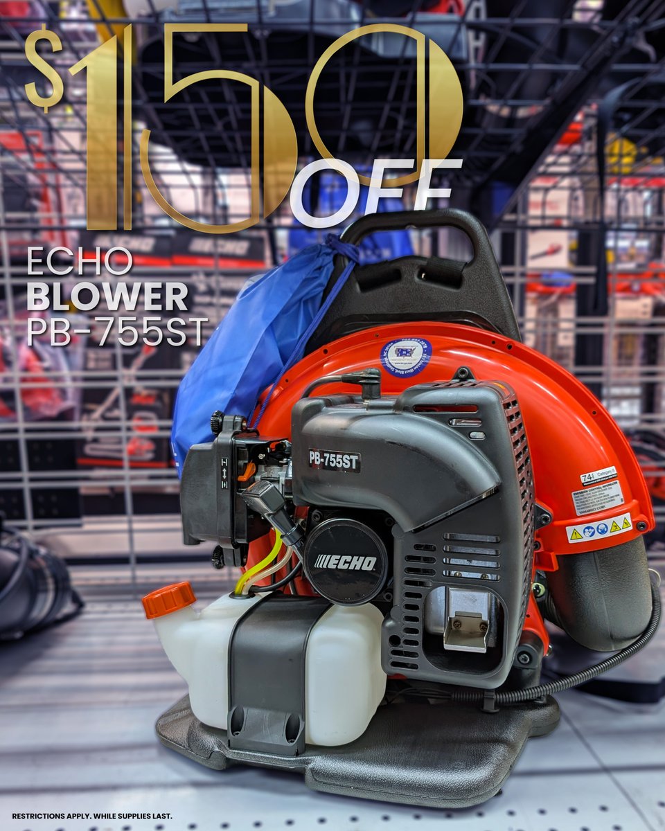 issstallingsnc's tweet image. Blow away the competition! 🌬️ $150 OFF Echo PB-755ST Backpack Blowers! Limited stock. Grab yours now!
📞 (704) 893-2878 📍 511 Union West Blvd. Stallings, NC 28104
🌐 iss-go.com
#Echo #BackpackBlower #LeafBlower #Sale #LimitedStock #StallingsNC"